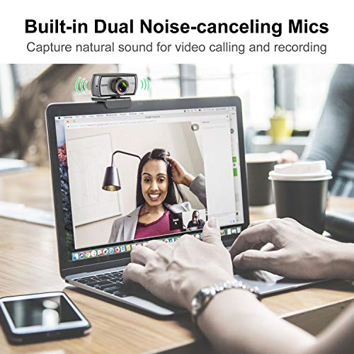 Cámara Web Gran Angular 120 Grados Spedal Webcam 1080P Full HD con Micrófono Estéreo USB Webcam para PC Video Chat y Grabación Compatible con Windows Mac Plug and Play