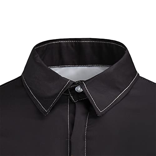 Camisa Hombres Vintage Imprimir Manga Larga Shirt Hombres Moda Estilo Étnico Kent Collar Camisa Hombres Fiesta Disco Club Camisa Hombres Primavera Otoño Basehirt Hombres