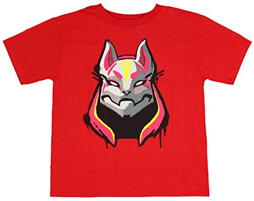 Camisas Fortnite Drift 1 Piel Gráfico para niños Algodón Rojo Video Juego Fan tee XS