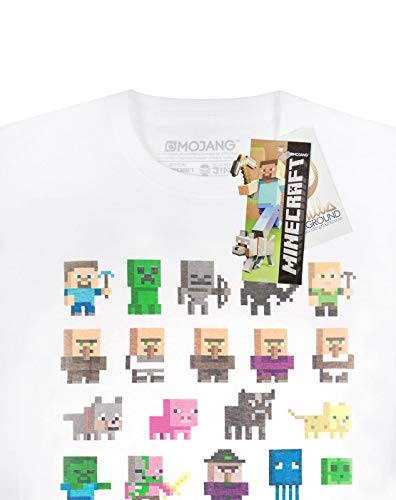 Camiseta Minecraft Boys Sprites Gamer Regalos Negro Manga corta Top 14-15 años