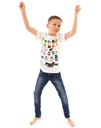 Camiseta para chicos de Minecraft azul real 10-11 Años