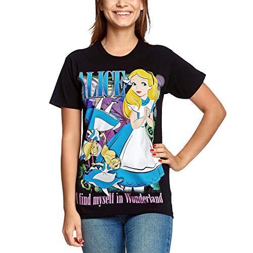 Camiseta para Hombre Alicia en el País de Las Maravillas Disney No como Otras Chicas Elven Forest Cotton Black - L