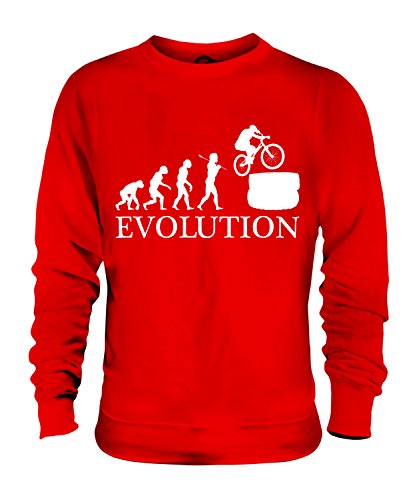 Candymix - Bike Trials Evolution of Man - Sudadera unisex para hombre Rojo rosso XXL