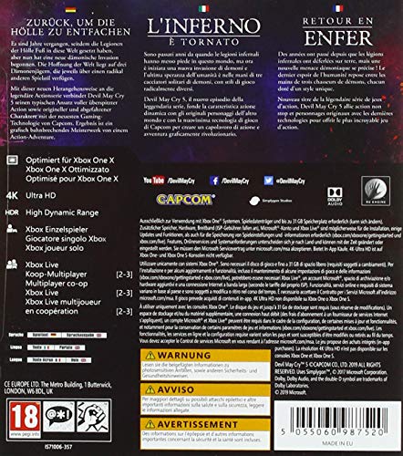 Capcom Devil May Cry 5 Básico Xbox One vídeo - Juego (Xbox One, Acción, M (Maduro))