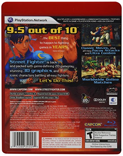 Capcom Street Fighter IV, PS3, ESP PlayStation 3 Español vídeo - Juego (PS3, ESP, PlayStation 3, Lucha, Modo multijugador, T (Teen))
