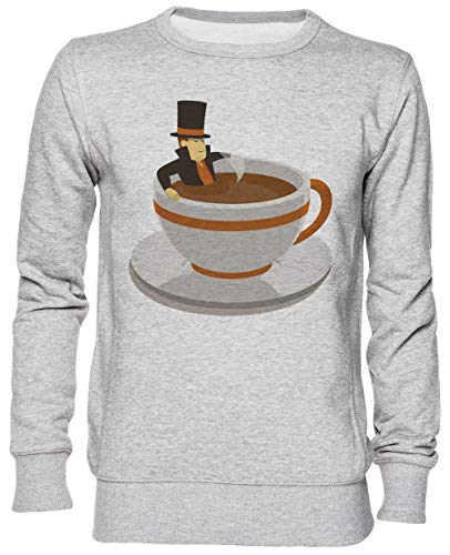 Capzy Misterio Té Gris Jersey Sudadera Unisexo Hombre Mujer Grey Unisex Jumper