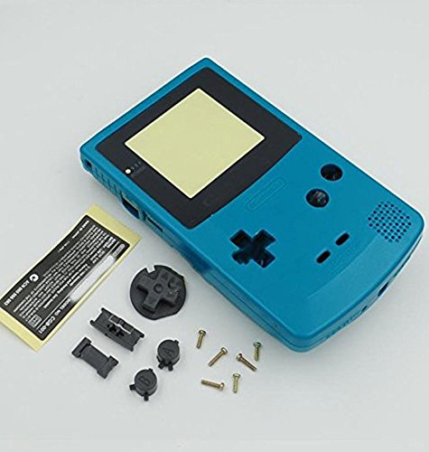 Carcasa completa de repuesto para Nintendo Gameboy Color GBC, color verde azulado