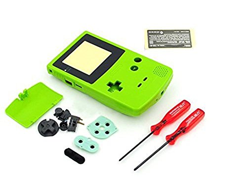 Carcasa completa de repuesto para Nintendo Gameboy Color GBC, color verde lima