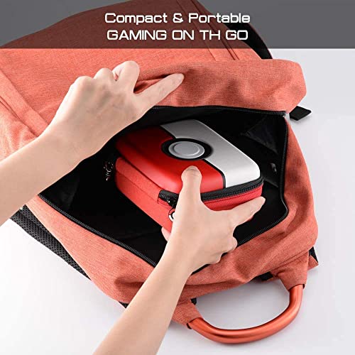 Carcasa Rígida para Tarjetas, Estuche para Tarjetas de UNO, Yu-Gi-Oh, MTG Magic, Pokémon, GX EX, Amiibo Animal Crossing, Exploding Kittens, Skip-Bo, Se Adapta a hasta 400 Tarjetas (Rojo Pokeball)