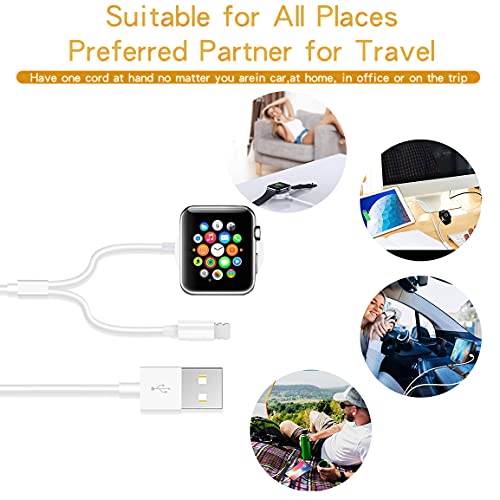 Cargador de reloj magnético, cable de carga Cargador portátil inalámbrico certificado MFi, cable de carga USB / C de doble propósito, adecuado para la serie de relojes 6 5 4 3 2 1