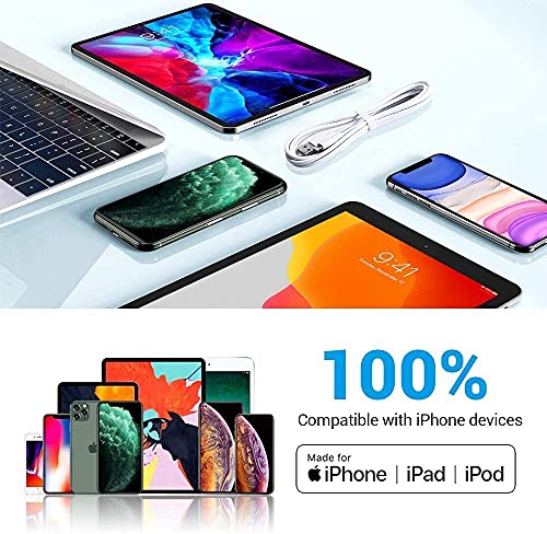 Cargador iPhone, ASENTER 4-Pack USB Lightning Cable [Certificación MFI] Enchufe Movil de Pared Adaptador Replacement for iPhone XS MAX/XR/X/12/11/8 Plus/7/6/5/SE 2020