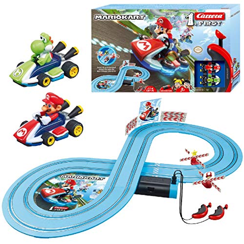Carrera-1. First Mario & Yoshi Circuito de Coches de Miniatura Nintendo Mario Kart de 2,4 m, Escala 1:50, Multicolor (20063026)