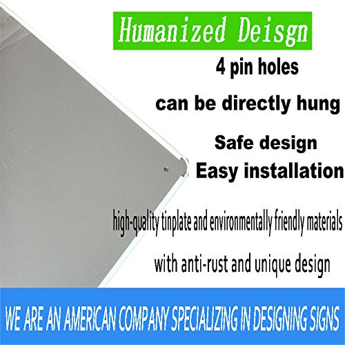 Cartel de metal para decoración de pared, gran aluminio, letrero rústico, con texto en inglés "No Loitering Police Enforced Red On White 12 x 8