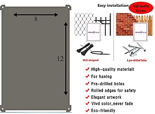 Cartel de metal para decoración de pared, gran aluminio, letrero rústico, con texto en inglés "No Loitering Police Enforced Red On White 12 x 8