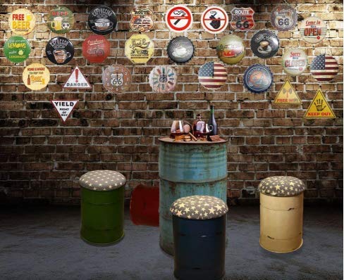 Cartel de metal para decoración de pared, gran aluminio, letrero rústico, con texto en inglés "No Loitering Police Enforced Red On White 12 x 8