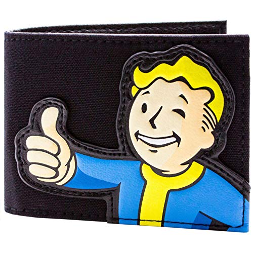 Cartera de Bethesda Fallout 4 Tela de Vault Boy Negro