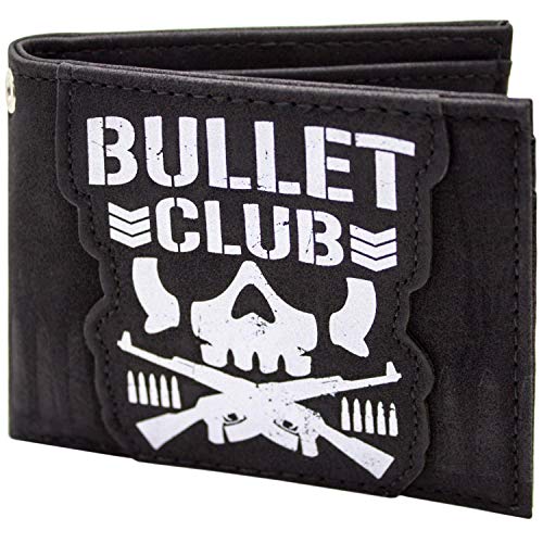Cartera de Bullet Club Logotipo del cráneo del grupo japonés de lucha Negro