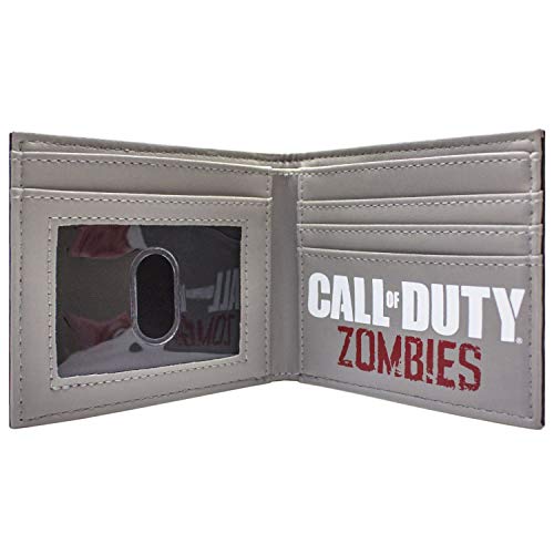 Cartera de Call of Duty Zombies Insignia de Plata Negro