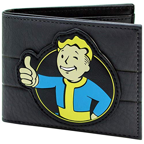 Cartera de Fallout 4 Vault Boy 111 Aprobado por Carisma Gris