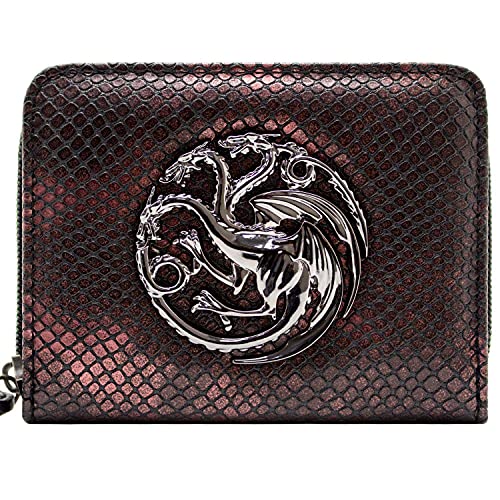 Cartera de Game of Thrones ala de dragón la Cremallera Rojo