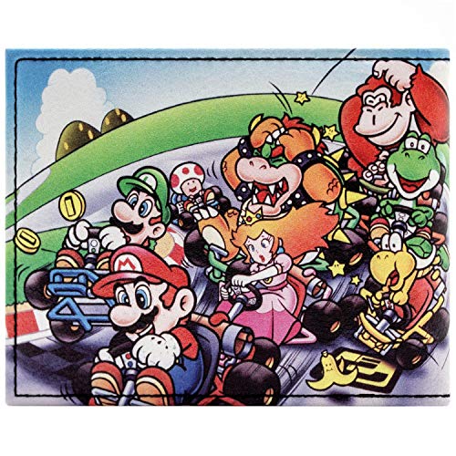 Cartera de Super Mario Kart Racing Bandera a cuadros Negro