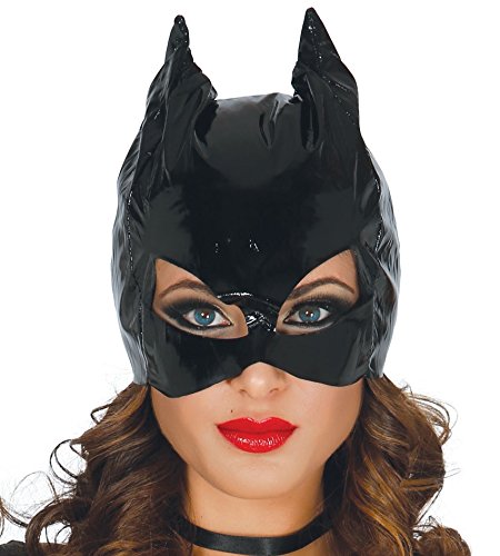 Catwoman máscara negra en vinilo para disfraces sexy