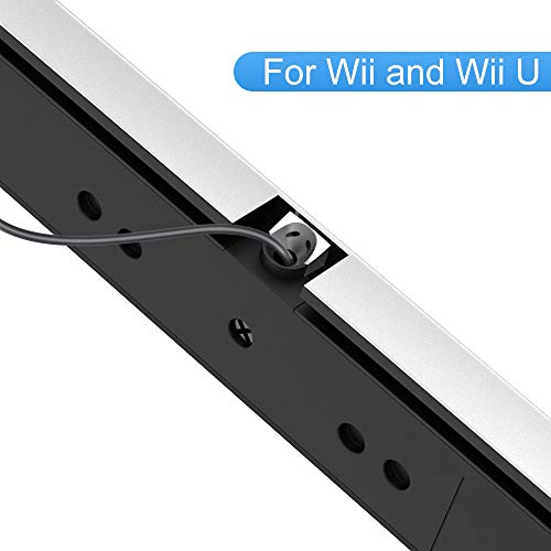 CAVN Barras Sensoras Compatible con Wii Barra de Sensores con Cable para Juegos Barra Sensora de rayos Infrarrojos con Puerto USB Compatible con Wii y Wii U