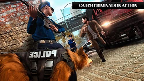 Caza de perro policial Crime City Criminal Chase 3D: Policías contra ladrones Jail Breakout Prison Escape Survival Mission Adventure Simulator Juego 2018