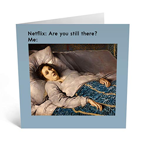 Central 23 – divertida tarjeta de cumpleaños – "Netflix are you here?" – Rude'n'Retro – para hombres y mujeres, su mejor amigo, hermano, hermana, novio