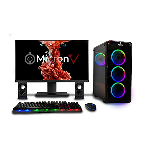 CeO-Tech Omicron V2 PC Ordenador de Sobremesa Gaming - Ryzen 3 4.00 GHz | RAM 16GB DDR4 | SSD 250GB | nVIDIA Geforce GTX1030 2GB| Monitor 24" LED | Teclado + Ratón + Altavoz | Win 10 Pro