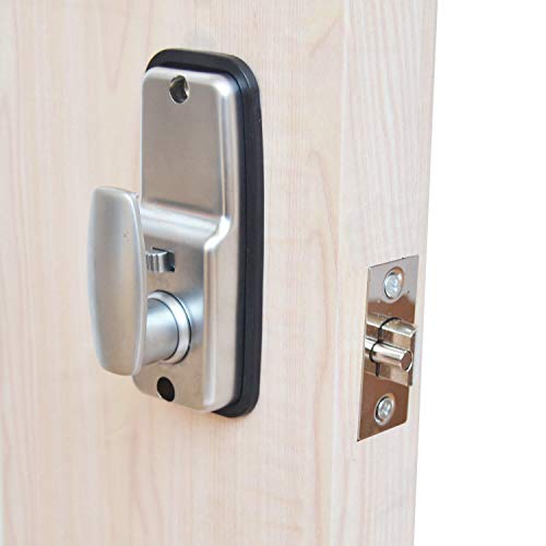Cerradura digital para puerta con código de bloqueo de HomeSecure, resistencia meteorológica, cromada.