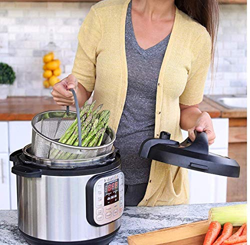 Cesto Para Cocción Con Asa Cesta De Vapor Verduras Al Vapor, Huevos Para Mayoría De Cocinas A Presión 6QT