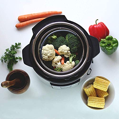 Cesto Para Cocción Con Asa Cesta De Vapor Verduras Al Vapor, Huevos Para Mayoría De Cocinas A Presión 6QT