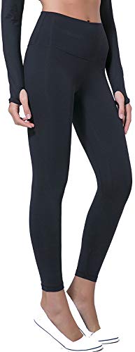 Chaos World Mujer Pantalones Deportivas Leggins Yoga Elastico Cintura Altura Largos Leggings(Negro,M/Tag 8)
