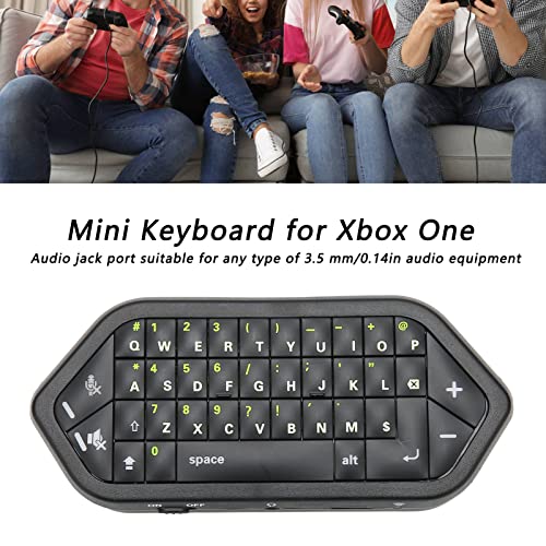 Chatpad para Xbox One, Mini Teclado Inalámbrico 2.4G Chatpad para Xbox One Controller Gamepad, con Receptor de 2.4GHz Y Conector de 3.5 Mm