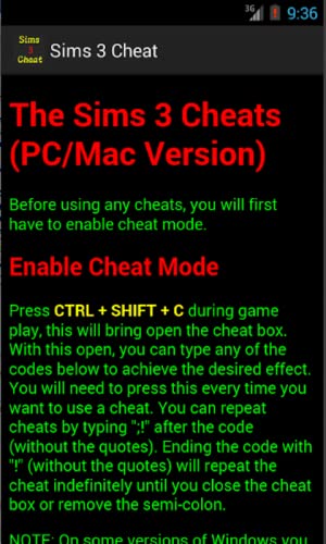 Cheats & Hack for Sims 3