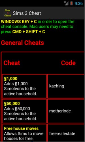 Cheats & Hack for Sims 3
