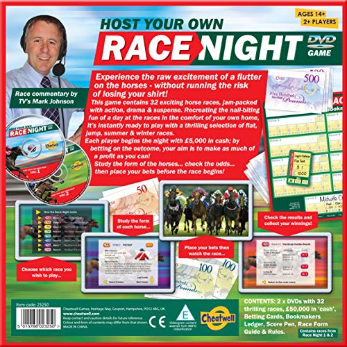 Cheatwell Games 23250 Host Race Night-2 DVD Edition, , color/modelo surtido