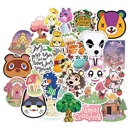 Chenyu Electronics 10/30 / 50pcs / pack Animal Crossing New Horizons Pegatinas de juego caliente for muebles mostrador de pared Bricolaje Silla Toy Car Trunder computadora guitarra