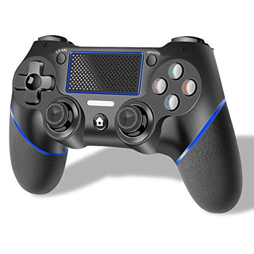 CHEREEKI Mando para PS4, Mando Inalámbrico para PS4 / PS4 Pro / PS4 Slim, con Pantalla Táctil de Vibración Dual de Seis Ejes, Compatible con Playstation 4