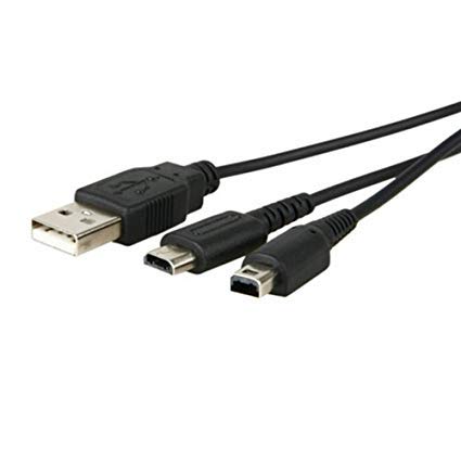 CHILDMORY 2 in 1 Cable de carga USB de 4Ft 1.2m Cable de alimentación Adaptador de cable para DSi NDSi DSL XL 2DS 3DS N3DS DS Lite NDSL