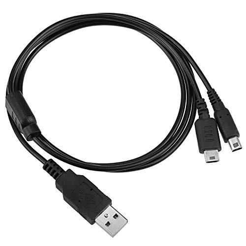 CHILDMORY 2 in 1 Cable de carga USB de 4Ft 1.2m Cable de alimentación Adaptador de cable para DSi NDSi DSL XL 2DS 3DS N3DS DS Lite NDSL