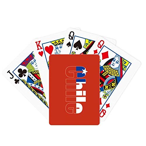 Chile Country Flag Name Poker Juego de cartas mágicas