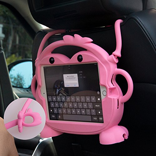 CHIN FAI para iPad Mini 5/4/3/2/1 Funda, Tableta Protectora a Prueba de Golpes Monkey de Doble Cara, Cubierta de múltiples ángulos de visión para Apple iPad de 7,9 Pulgadas Mini 1/2/3/4/5(Rosado)