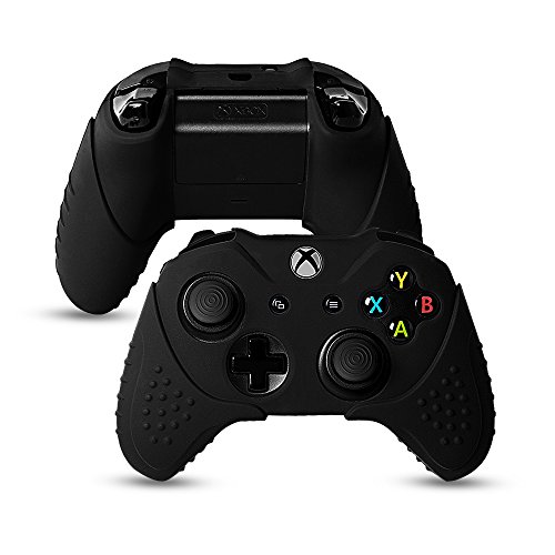 CHIN FAI para Xbox One/Xbox One s/Xbox One X Piel del Controlador, Funda de Silicona Antideslizante Controlador de Microsoft con 8 x Tapas de Agarre para el Pulgar