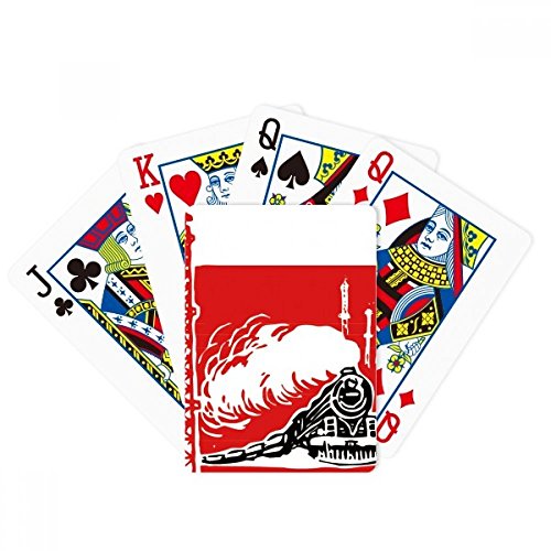 China Train Tower Steam Red Poker Jugando Magic Card Fun Juego de mesa