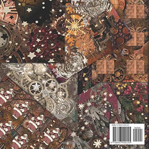 Christmas Steampunk Scrapbooking Paper Designs: Craft Pages for Scrapbook and Crafting in Steam Punk Theme