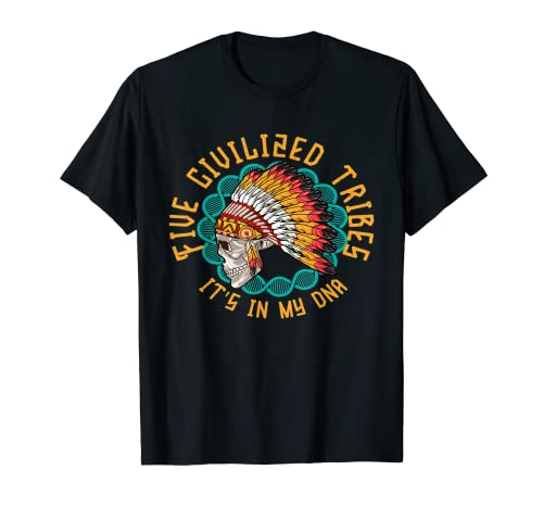 Cinco tribus civilizadas Patrimonio Nativo Americano Raza Cinco Civ Camiseta