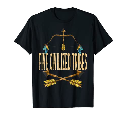 Cinco tribus civilizadas Patrimonio Nativo Americano Raza Cinco Civ Camiseta