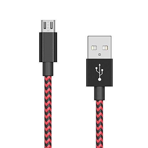 CiSiRUN Cable de Carga para PS4 y Xbox One Cable de Carga para Mando,3m（Rojo）